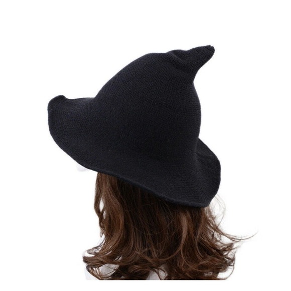Accessories - Women Witch Hat Halloween Modern Winter Fall Fashion Hat Sheep Foldable Wool